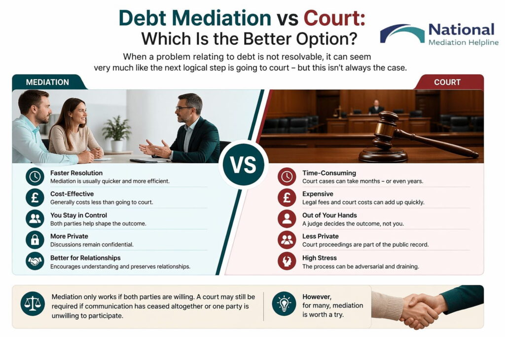 Debt Mediation vs Court: Which Is the Better Option Cambridge