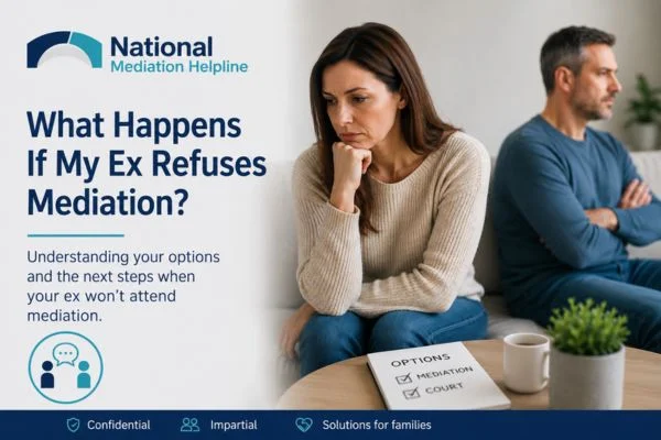what if my ex refuses mediation Cambridge?